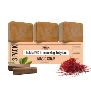 Ghar Soaps Sandalwood & Saffron Magic Soaps For Glowing | Skin Brightening Soap For Men & Women