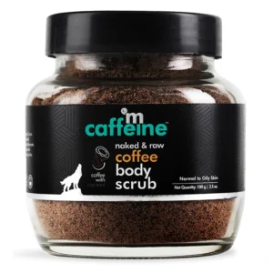 mCaffeine Exfoliating Coffee Body Scrub Powder Jar for Tan Removal&Soft-Smooth Skin|De-Tan Bathing Scrub With Coconut Oil,Removes Dirt&Dead Skin