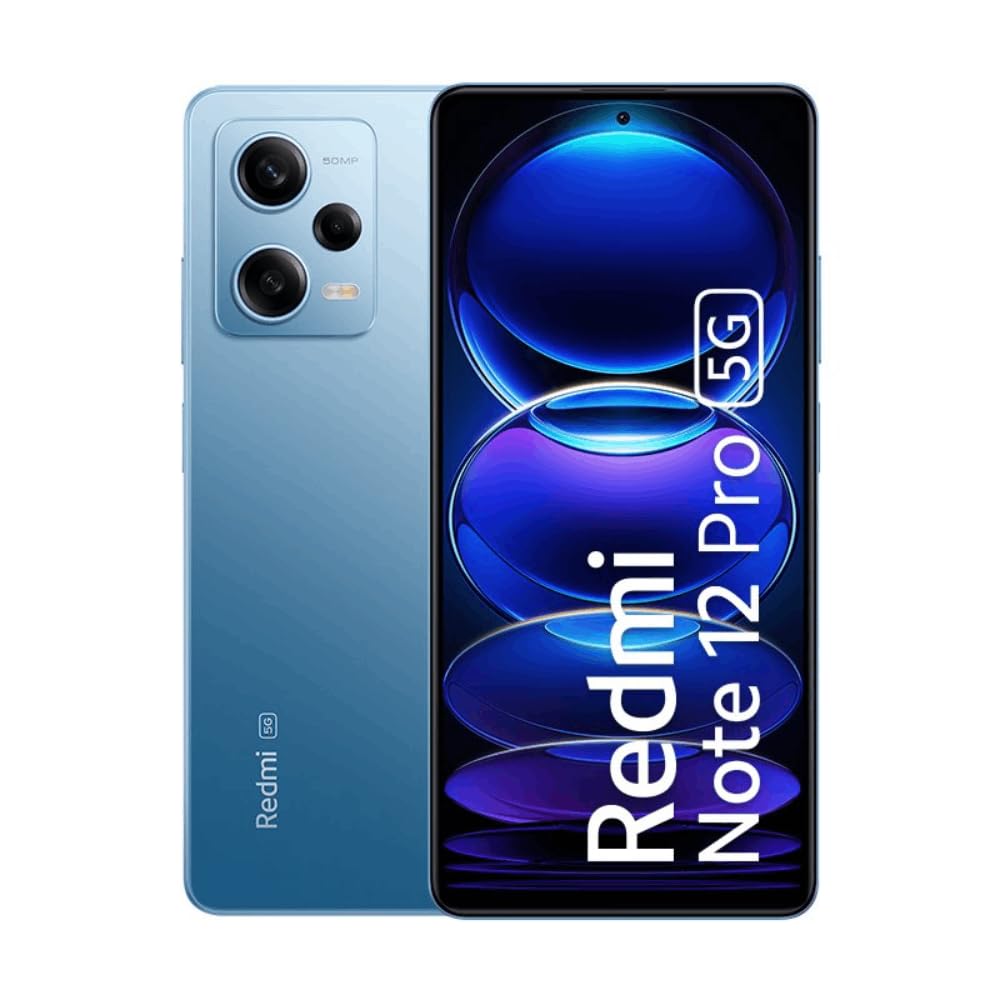 REDMI Note 12 Pro 5G Glacier Blue 12GB RAM, 256GB Storage 50MP, 8MP, 2MP Triple Rear Camera 16MP Front Camera Smartphone Under Rs 30,000