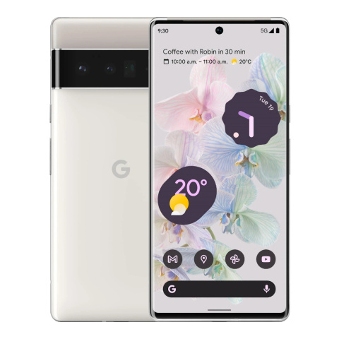 Google Pixel 6 Pro 5G Cloudy White 50MP, 48MP, 12MP Triple Rear Camera 11MP Front Camera Mobile Phone Under Rs 30,000