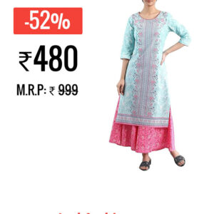 Aurelia women’s cotton regular fit kurta for daily and ethnic wear
