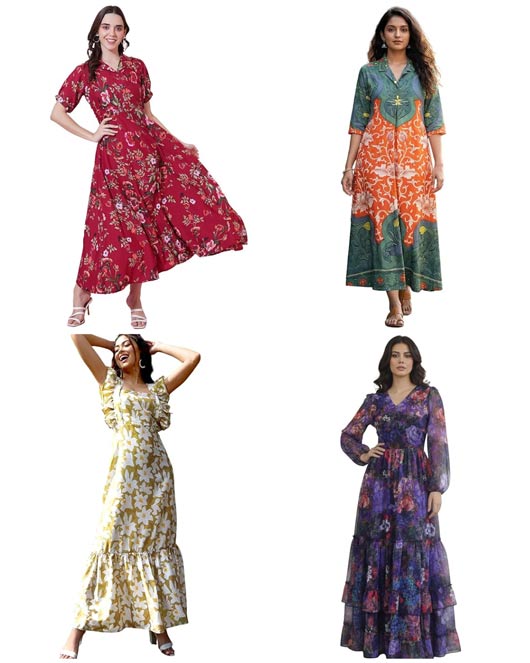 Floral Maxi Dresses Under ₹999 for Women on Amazon India